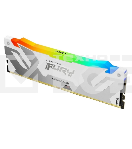 Оперативная память Kingston Fury Renegade, DDR5, 16GB (1x16GB), 8000MHz, CL38, радиатор, RGB, белый