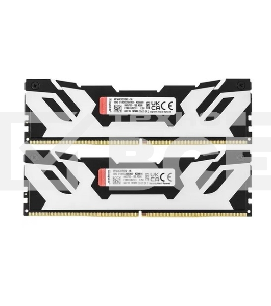 Оперативная память Kingston Fury Renegade Silver, DDR5, 96GB (2x48GB), 6000MHz, CL32, с радиаторами, серебристый/черный