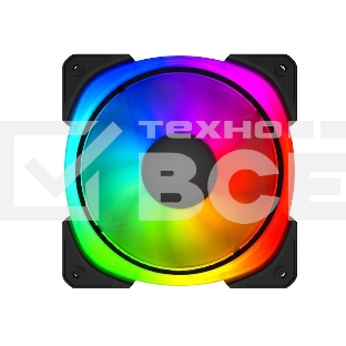 Вентилятор для корпуса Powercase СM21-14 ARGB черный, 140 мм, 1500 об/мин, 4 pin