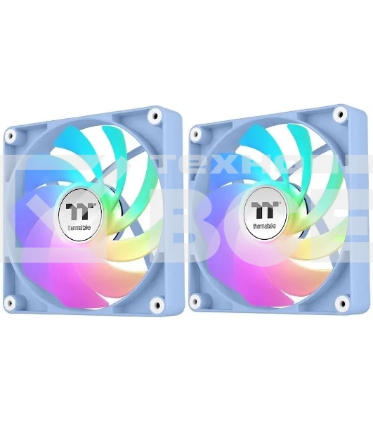 Вентилятор для корпуса Thermaltake CT120 Sync Hydrangea Reverse ARGB 120х120x25 голубой 4-pin 31.2дБ (упак.:2шт) (CL-F200-PL12BU-A) Ret