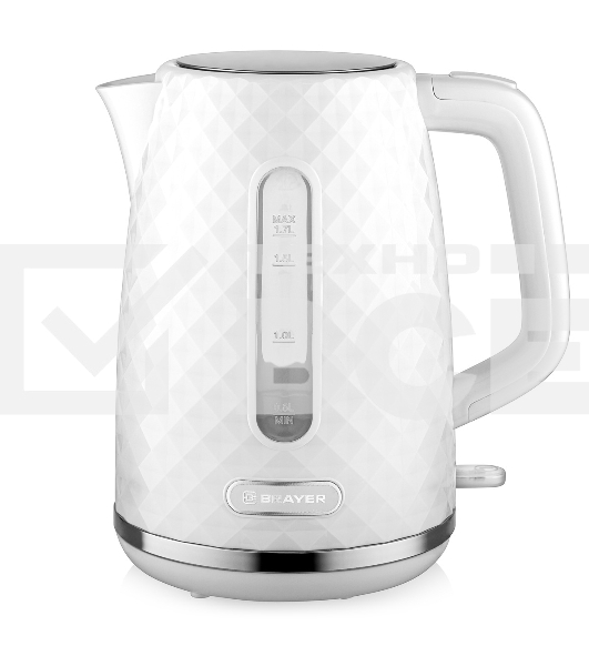 Чайник электрический BRAYER BR6104WH, белый, 1.7л, 2200 Вт