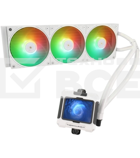 Система водяного охлаждения Thermalright Frozen Warframe 360 ARGB Soc-AM5/AM4/1200/1700/1851 белый 4-pin 29.8dB Al LCD Ret (F-WFRAME-360-WH-ARGB)