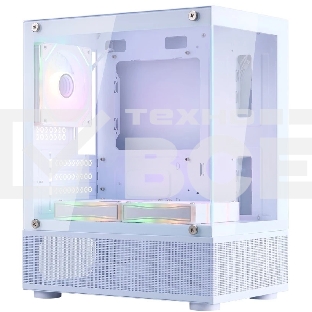Корпус 1STPLAYER MIKU Mi2-A ARGB White / mATX / 3x120mm ARGB fans / Mi2-A-WH-2FC7R-W-1FC7-W