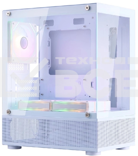 Корпус 1STPLAYER MIKU Mi2-A ARGB White / mATX / 3x120mm ARGB fans / Mi2-A-WH-2FC7R-W-1FC7-W