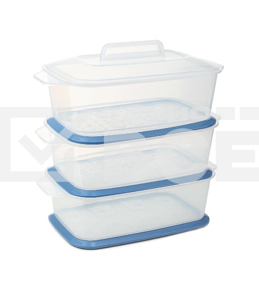 Пароварка электрическая Centek CT-1462 9л 1050Вт, таймер 60 мин, 3 контейнера, чаша для риса, резервуар 1,5л.