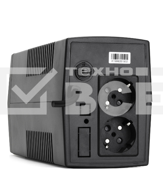 Источник бесперебойного питания Crown CMU-650X (600ВА/360 Вт; 2хEURO резервным питанием и фильтрацией; 12V/7AH х 1; пластик)