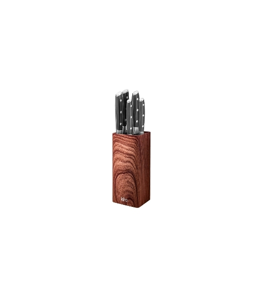 Подставка для ножей универсальная LARA LR05-102 Wood <квадрат> Soft touch