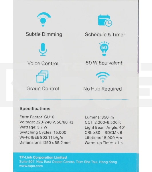 Умная многоцветная Wi-Fi спот-лампа TP-Link Tapo L630