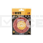 Щетка для дрели Denzel 100 мм, плоская, со шпилькой, нейлоновая щетина, фото4