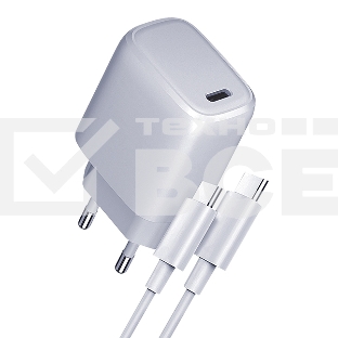 Сетевое зарядное устройство Qumo Energy light PD 35Вт (Charger 0067), 1 USB Type-C, + кб 1м, 60Вт.