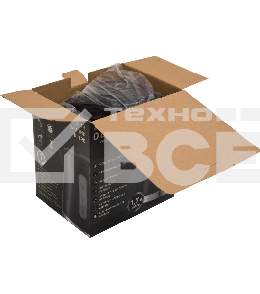 Чайник электрический Oasis making everywhere K-1PB 1.7 л, 2200 Вт, черный