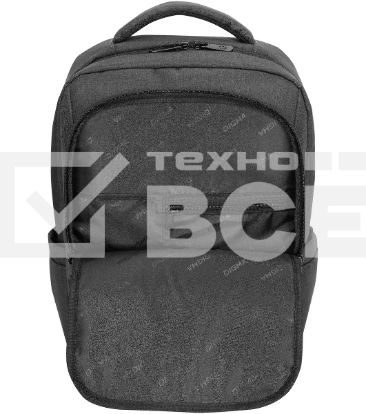 Рюкзак для ноутбука 15.6' Digma Business B1 черный полиэстер (DGbP15B1BK)