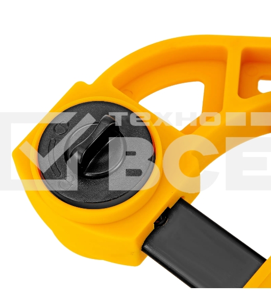 Струбцина Denzel F-образная, быстрозаж., 6'x 2 3/4', 150х70мм, пласт.корпус,фиксатор,двухк. рук-ка