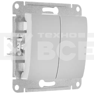 Механизм переключателя 2-кл. СП Glossa сх.6 10AX алюм. SchE GSL000365