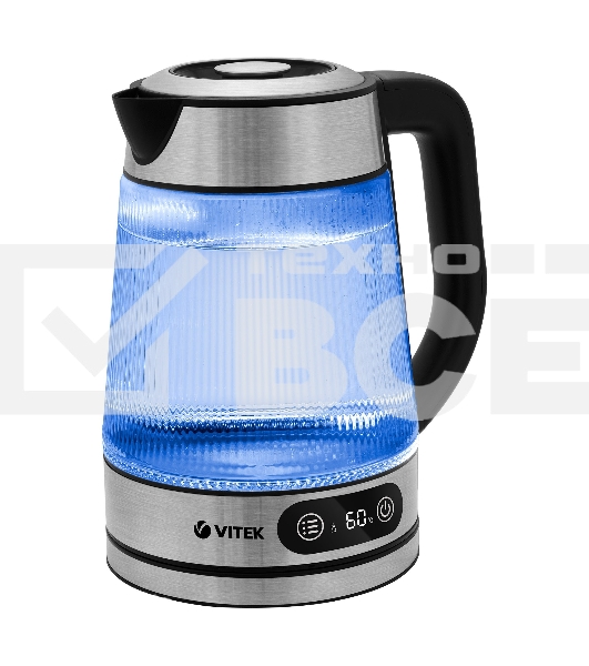 Чайник электрический Vitek VT-8825 1.8л. 2200Вт прозрачный корпус: стекло