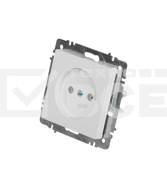 Розетка Intro Accent 6-201-01 2Р 16А-250В IP20 СУ AL/CU белый Б0063653