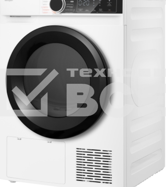 Сушильная машина Weissgauff WD 5948 Heat Pump белый, 8 кг, сушка - тепловой насос, программ - 15, 59.5 x 84.5 x 60 см