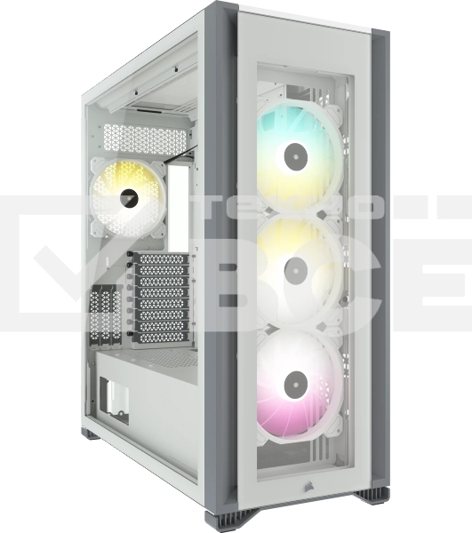 Компьютерный корпус Corsair iCUE 7000X RGb CC-9011227-WW Full-Tower ATX, белый, Tempered Glass (639459)