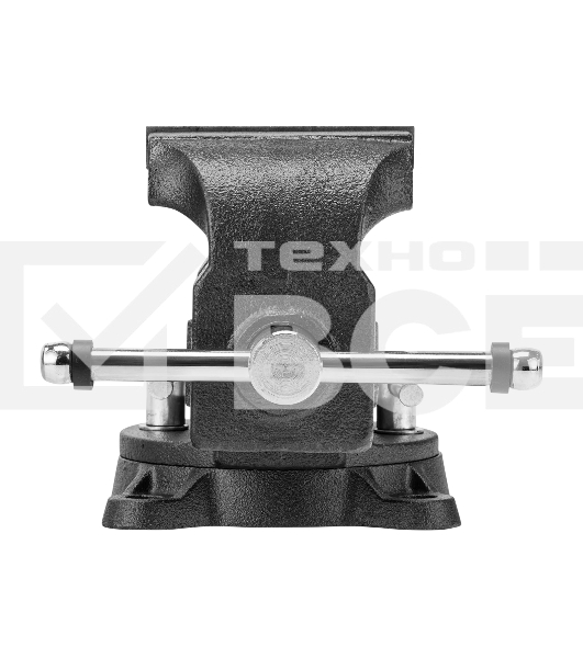 Тиски слесарные Denzel BVH-100 100 мм, поворотные, стальная направляющая, с наковальней