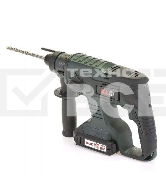 Профессиональный бесщеточный перфоратор аккумуляторный KLPRO KLPM18B-20 (18В, Li-ion-2шт, 2.0А·ч, 1,7Дж, SDS-plus, З/У,сумка)