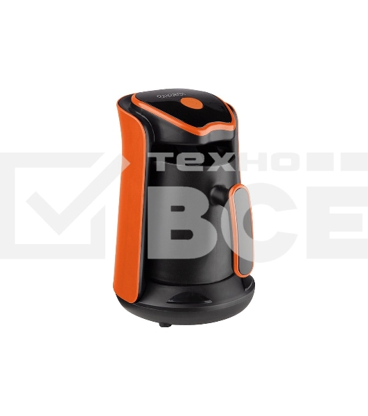 Электрическая турка Energy EN-251T стекло,0,3л, 600Вт черный/оранж. автоотключение 107707