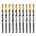 Сверло по металлу Denzel 6,5 мм, HSS-Tin, Golden Tip, 10 шт., фото 1