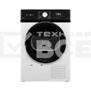 Сушильная машина Kuppersberg DM 592 W, High-Tech, загрузка 9 кг, 15 программ, тепловой насос, электронное кнопочное управление, корзина для сушки, блокировка от детей, энергоэффективность А++, белый