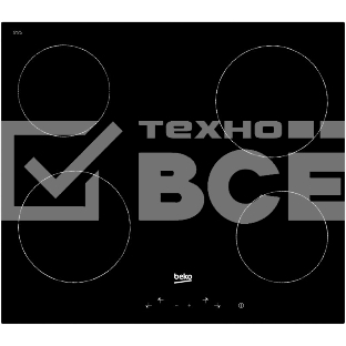 Встраиваемая электрическая варочная поверхность Beko HIC 64400 E, черный