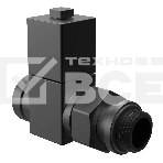 Набор дизайн-вентилей CUBE, прямой черный 1/2