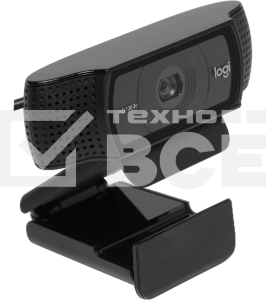 Веб-камера Logitech C920 HD Pro Webcam (Full HD 1080p/30fps, автофокус, угол обзора 78°, стереомикрофон, кабель 1.5м) (арт. 960-000998, M/N: VU0062)