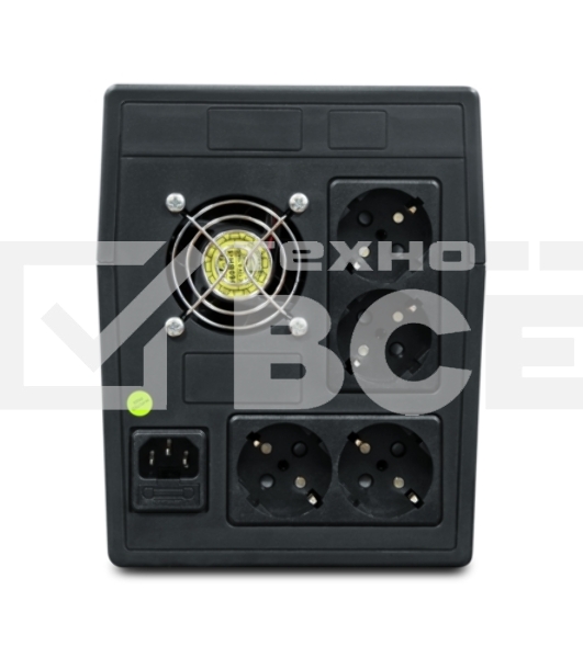 Источник бесперебойного питания Powerman UPS Back Pro 1500 black (линейно-интерактивный, 1500VA, 900W, 4xEURO) (6117061)