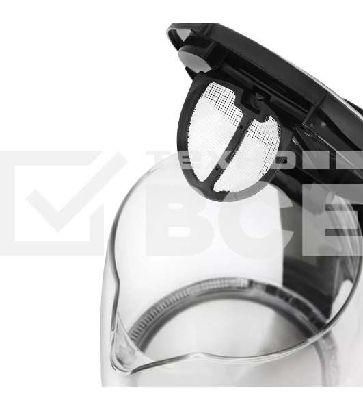 Чайник электрический Kitfort КТ-628 1.7 л, 2200 Вт, серебристый (корпус: стекло)