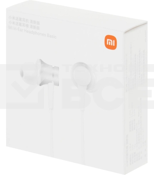 Наушники Xiaomi Mi In-Ear Headfones Basic Silver