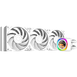 Система жидкостного охлаждения ID-Cooling FX360 LCD PE WHITE (Soc 1851/1700/1200/115X/AM5/AM4, 3x120мм fan, 2450rpm, 34.3 дБ, 350W, PWM 4-pin, Al+Cu) (FX360 LCD P