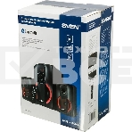 Колонки SVEN AC MS -304, черный Акустическая система, беспроводная передача сигнала по Bluetooth, суммарная мощность (RMS), Вт - 40, выходная мощность (RMS), Вт - сабвуфер: 20, сателлиты: 20 (2 х10), частотный диапазон, Гц - сабвуфер: 40 – 150, сателлиты: 150 – 20 000, размеры динамиков, мм - сабвуфер: O 128, воспроизведение с USB flash и SD card памяти, встроенное FM-радио, LED-дисплей, пульт ДУ, материал корпуса сабвуфера и сателлитов – дерево (MDF)., фото3