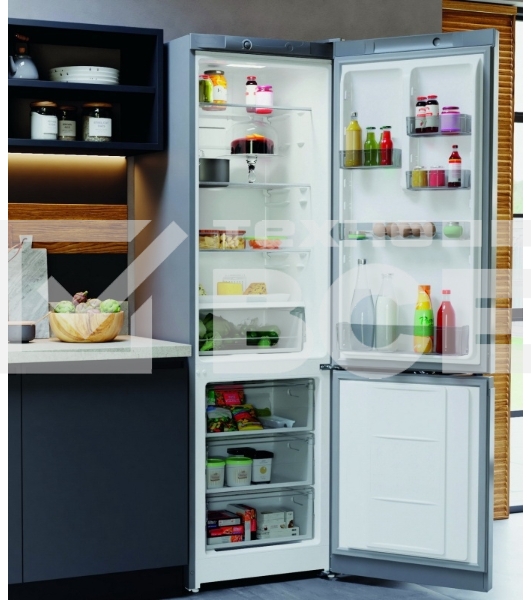 Холодильник Hotpoint HT5200S (R) серебристый двухкамерный 247/78л морозилка снизу, No Frost