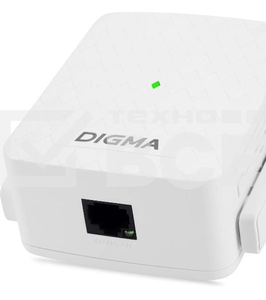 Повторитель беспроводного сигнала Digma D-WR310 (D-WR310V2) N300 Wi-Fi белый