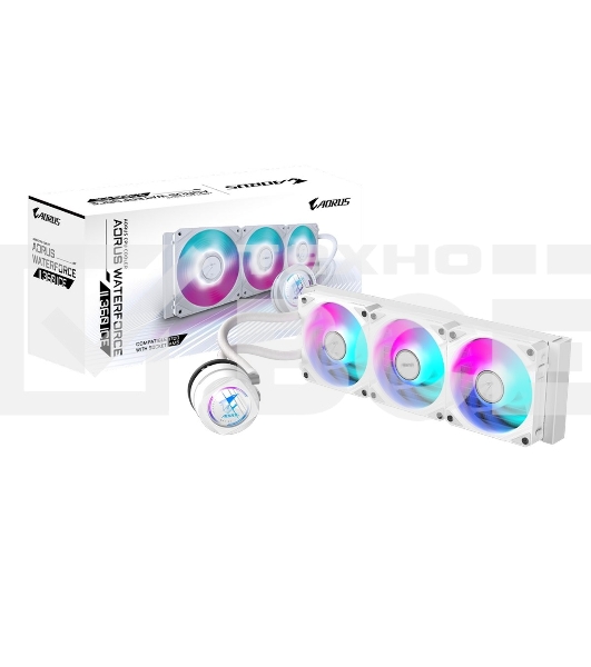 Система водяного охлаждения Gigabyte AORUS WATERFORCE X II 360I белый, 3 x 120мм ARGb Fan, sTR5, RTL (9JAWTX2360I-00-10)