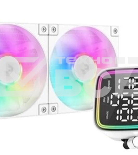 Система жидкостного охлаждения DEEPCOOL LD240 WH белый, 120 мм, алюминий/медь, 2400 об/мин, 38.71 дБ, 4 pin, 280 Вт