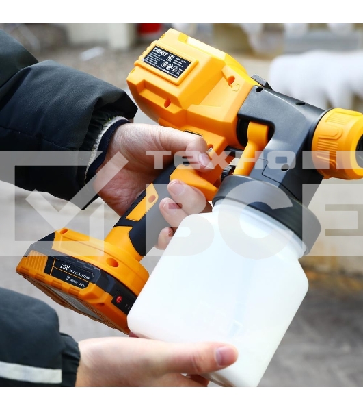 Краскопульт аккумуляторный DEKO SG20DK, 20В, 800 мл, 1x3.0А·ч 083-1133