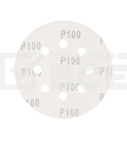 Круг шлифовальный PATRIOT на липучке, 125мм, Р100, 8 отверстий, 5 шт