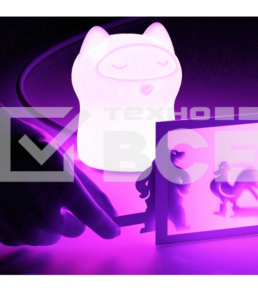 Умный детский ночник Кошка, товарный знак SBER SBDV-00125