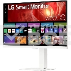 Монитор 31.5' LG 32U850SA-W IPS 3840x2160, 60 Гц, 5 мс, 16:9, 400 кд/м², 2xHDMI 2.0, USB-C (90 Вт), USB Hub (3x USB 3.0), 3.5 Jack, HDR10, динамики (2x5 Вт), веб-камера, Smart TV (webOS 24), Wi-Fi, Bluetooth, VESA 100x100, белый, фото3