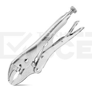 Зажимные клещи с изогнутыми губками Deli DL109107Z 180мм, рабочий ход 50мм, регулировочный винт