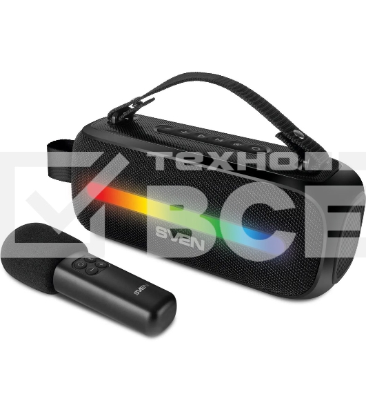Колонка портативная Sven PS-255 черный 12W 1.0 BT 3600mAh (SV-022563)
