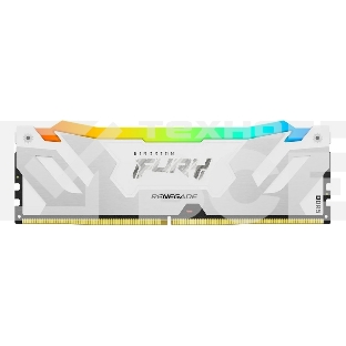 Оперативная память Kingston Fury Renegade, DDR5, 16GB (1x16GB), 8000MHz, CL38, радиатор, RGB, белый
