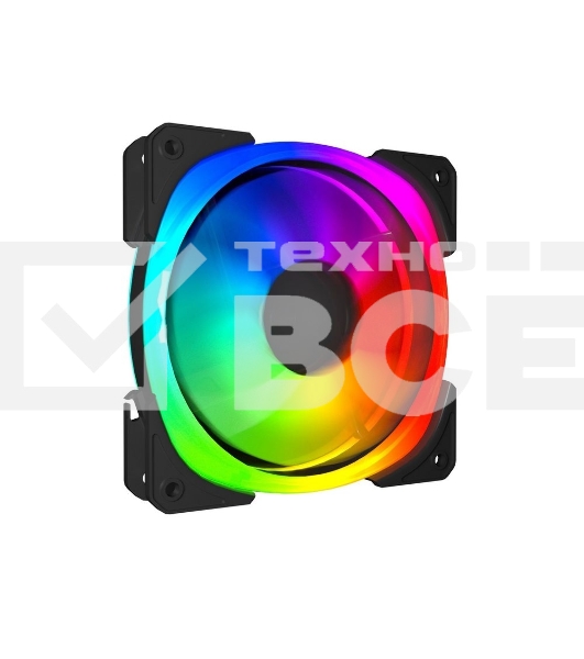 Вентилятор для корпуса Powercase СM21-14 ARGB черный, 140 мм, 1500 об/мин, 4 pin