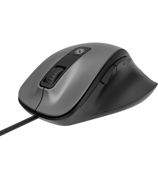 Мышь проводная Oklick 504M черный/серый, 3600 dpi, USB, кнопки - 6