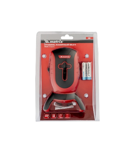 Лазерный уровень MATRIX ML01, 10м, ±0,5мм/1м, 650нм, 35065