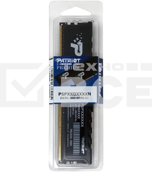 Оперативная память Patriot Signature Premium, DDR4, 8GB (1x8 GB), 2666 MHz, CL19, радиатор, чёрный
